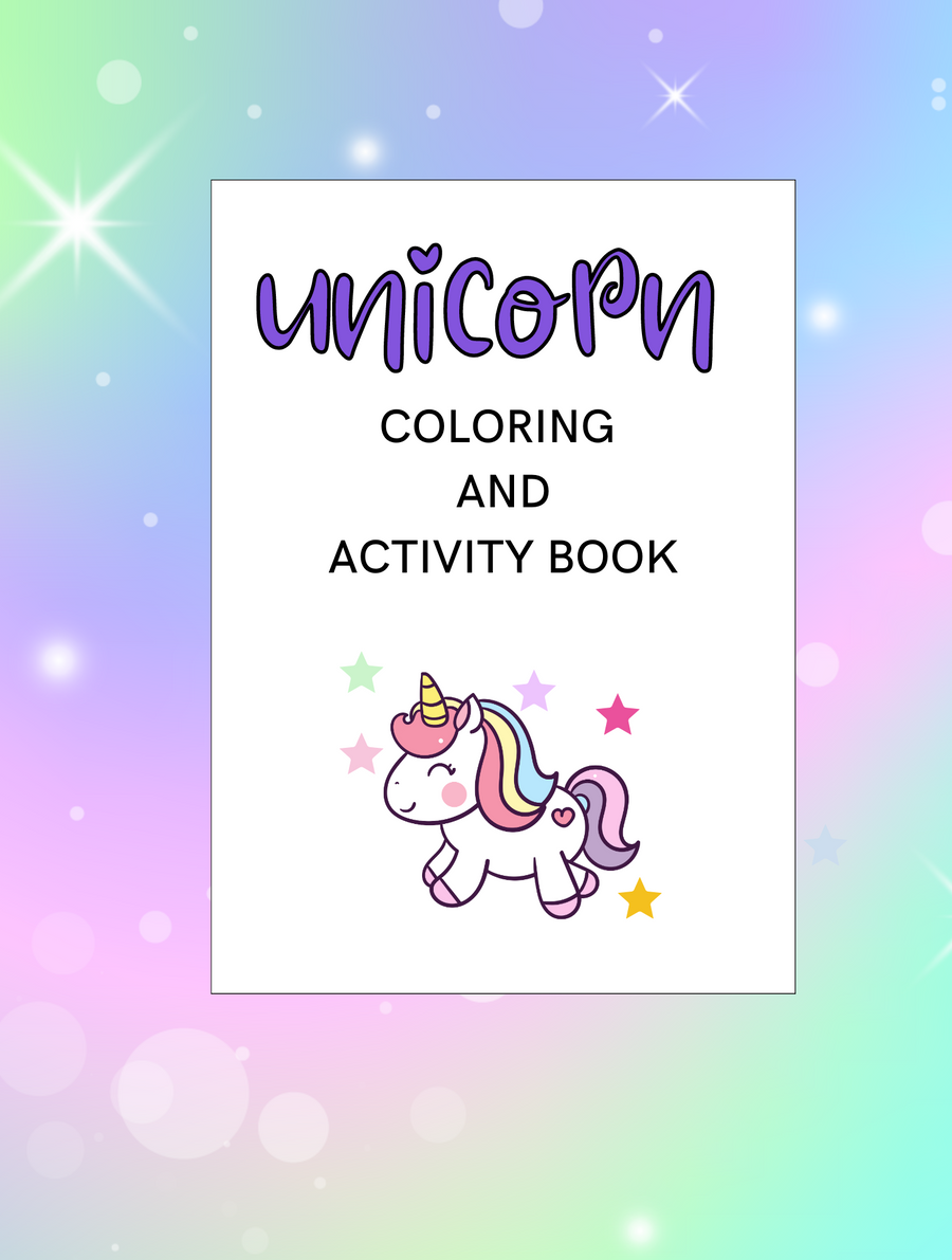 Unicorn Coloring and Activity Book Digital Download