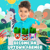 Animal Hairy Head Growing Kit with Animal Stickers
