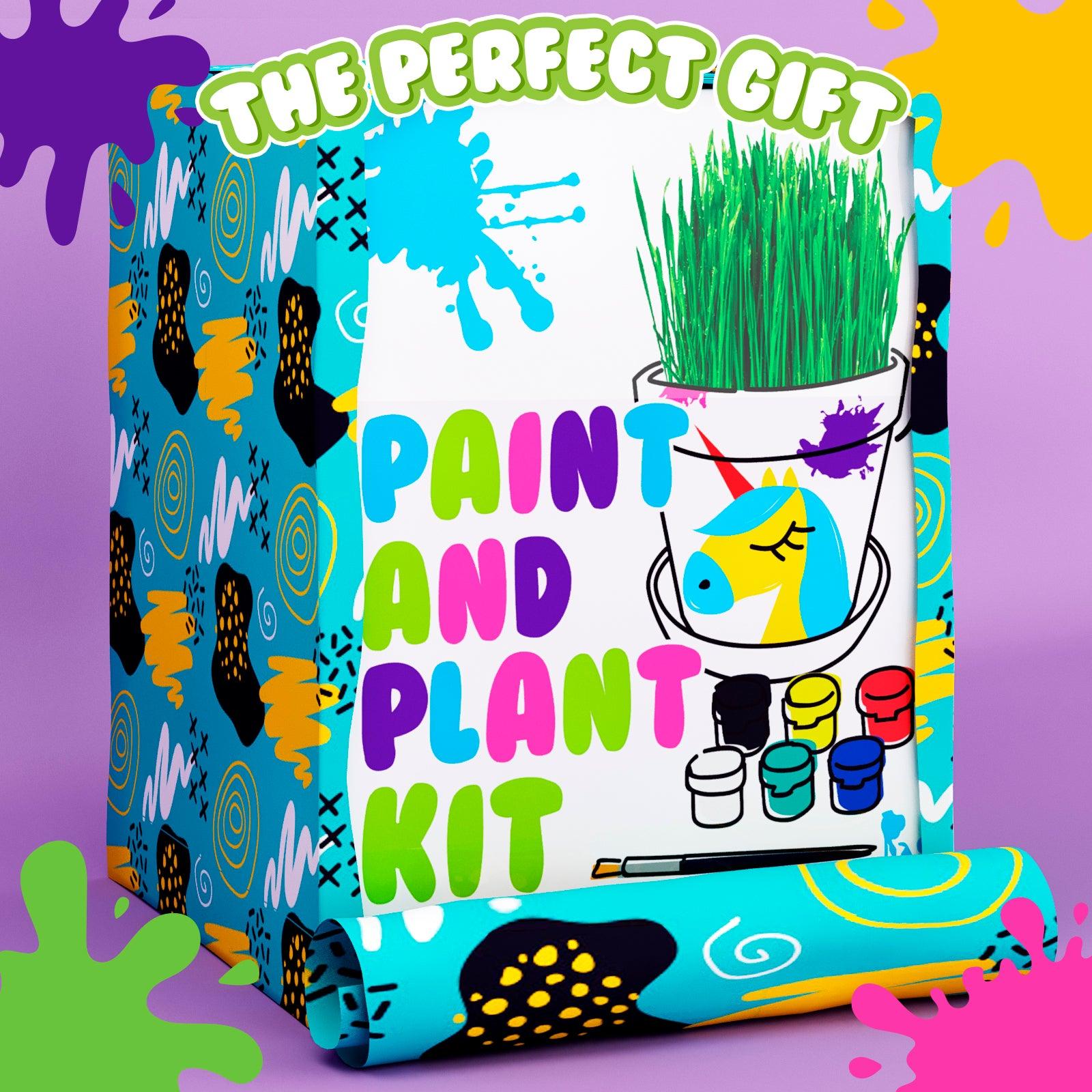 Paint & Plant Flower Pot Growing Kit with USA Seeds