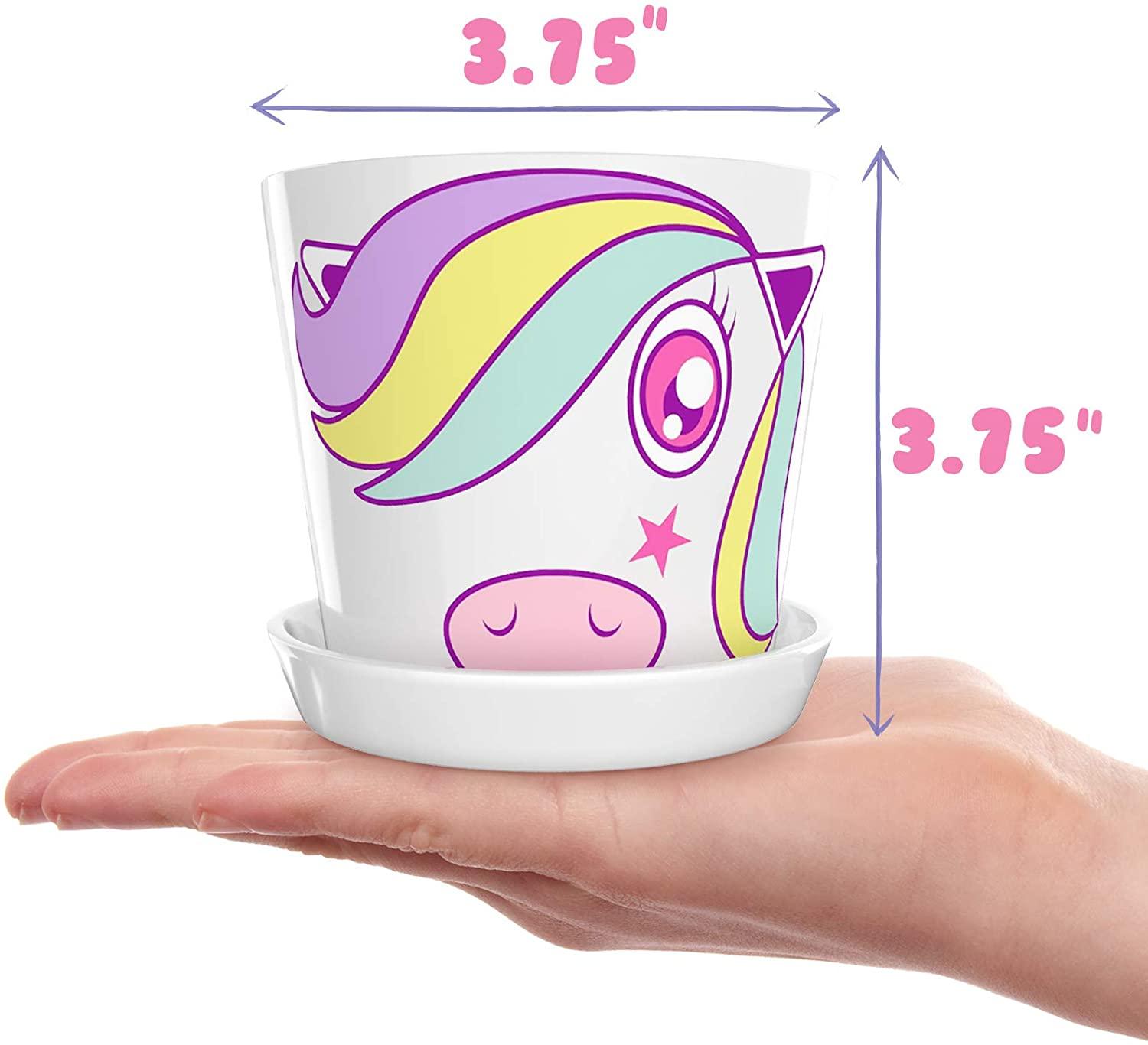 unicorn fairy garden Unicorn Fairy Garden Kit with Unicorn Stickers + Unicorn Horn Uptown Farmer