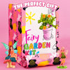Pink Pot Fairy Garden Kit with Fairies, Pots, Soil, USA Seeds