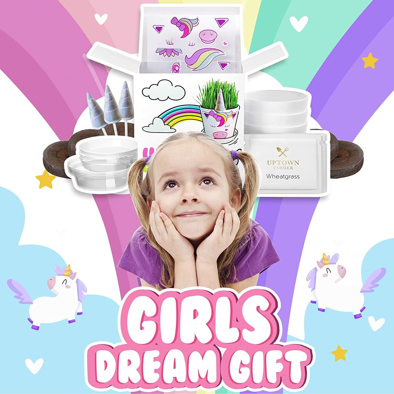 unicorn fairy garden Unicorn Fairy Garden Kit with Unicorn Stickers + Unicorn Horn Uptown Farmer