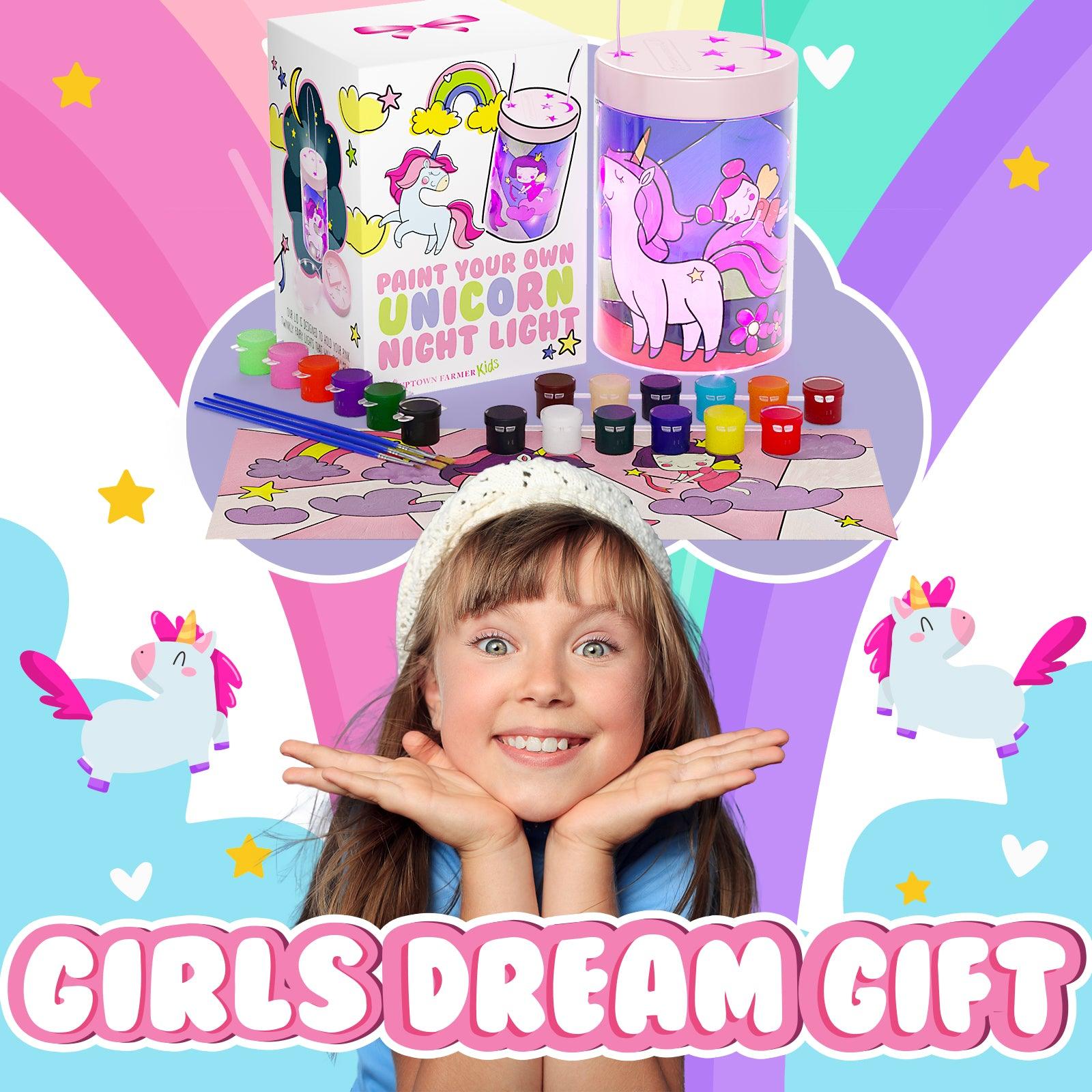 Unicorn Gift Toys for 3 4 5 6 7 8 Years Old Girls - Unicorn Arts and Crafts Painting  Kit Including 8 Cute Looking Unicorn Figures, DIY Creative Toy Gift for  Kids