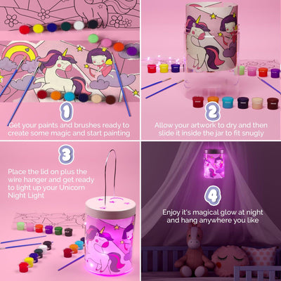 Unicorn Night Light - Paint Your Own Unicorn Night Kit - Uptown Farmer