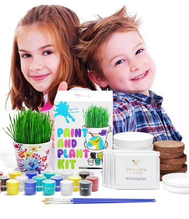 Paint & Plant Kids Flower Pot Growing Kit with USA Seeds