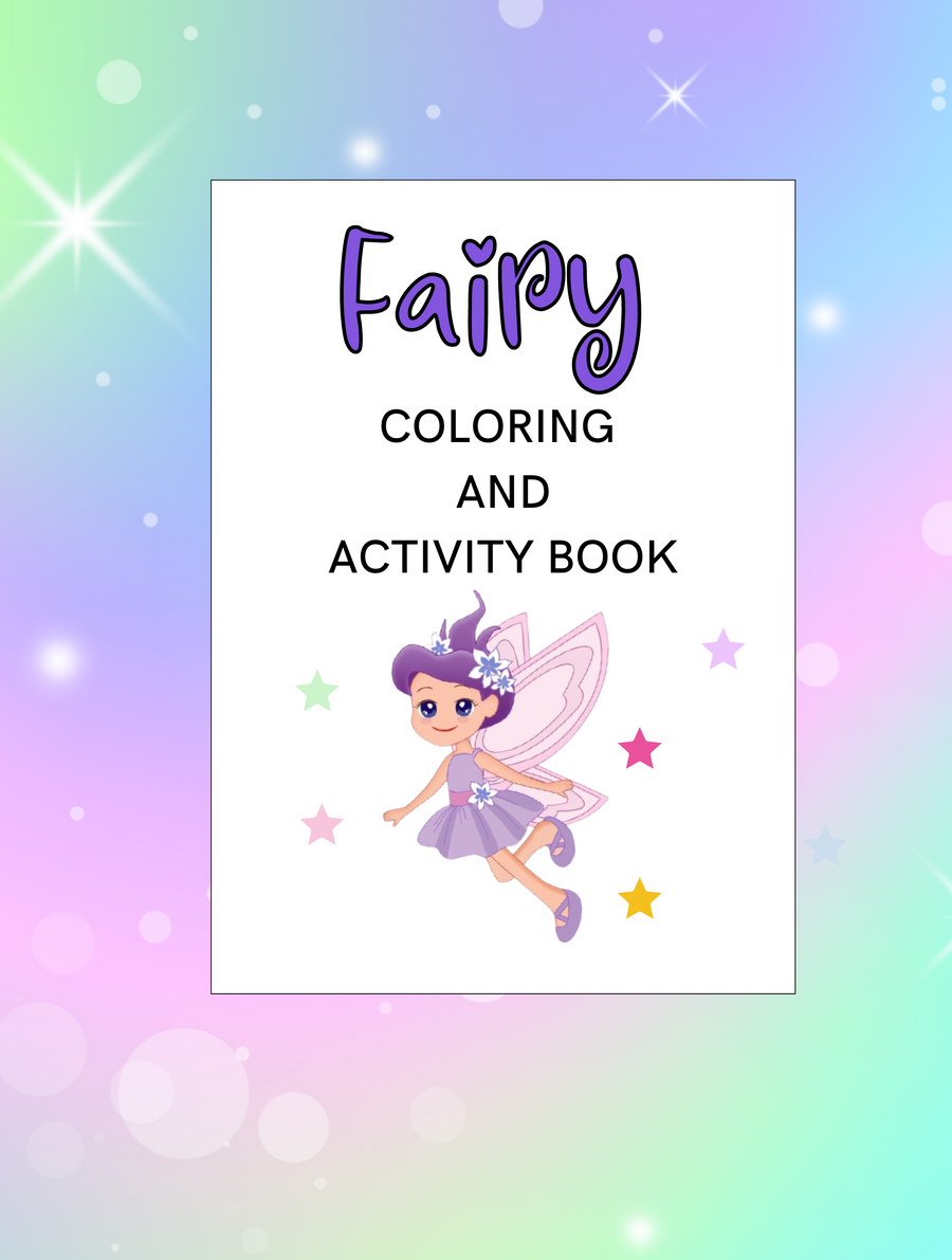 Fairy Coloring and Activity Book Digital Download