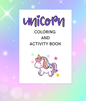 Unicorn Coloring and Activity Book Digital Download